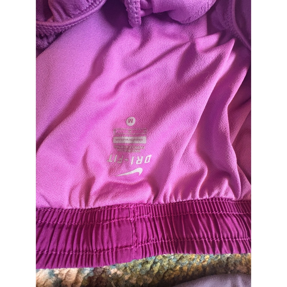 Nike Dri-FIT Womens Running Shorts Purple Mesh Inset Athletic Gym Shorts Size M - Picture 4 of 4